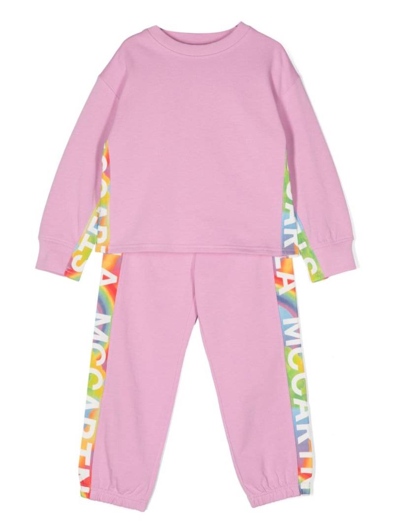 Stella McCartney Kids logo-embellished cotton tracksuit - Pink von Stella McCartney Kids