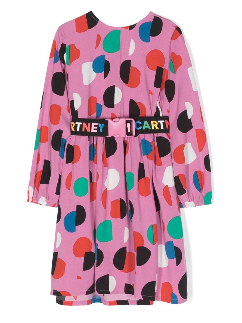 Stella McCartney Kids logo-embellished polka dot-print dress - Pink von Stella McCartney Kids