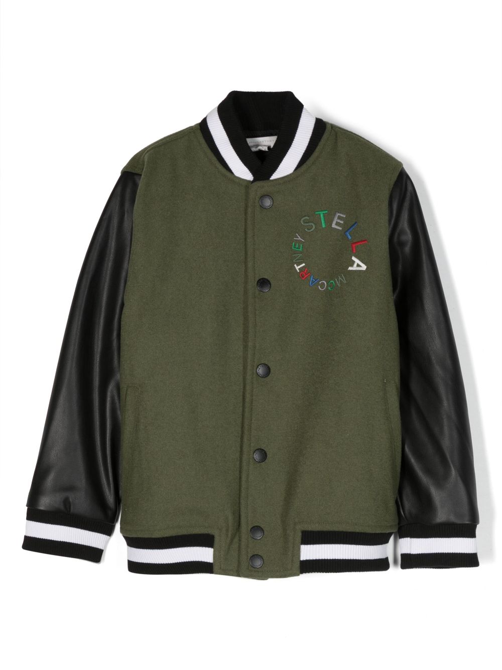 Stella McCartney Kids logo-embroidered bomber jacket - Green von Stella McCartney Kids