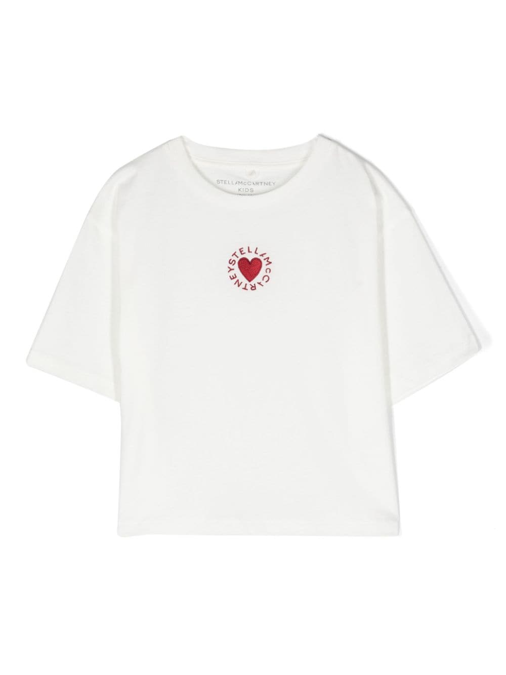 Stella McCartney Kids logo-embroidered cotton T-shirt - White von Stella McCartney Kids