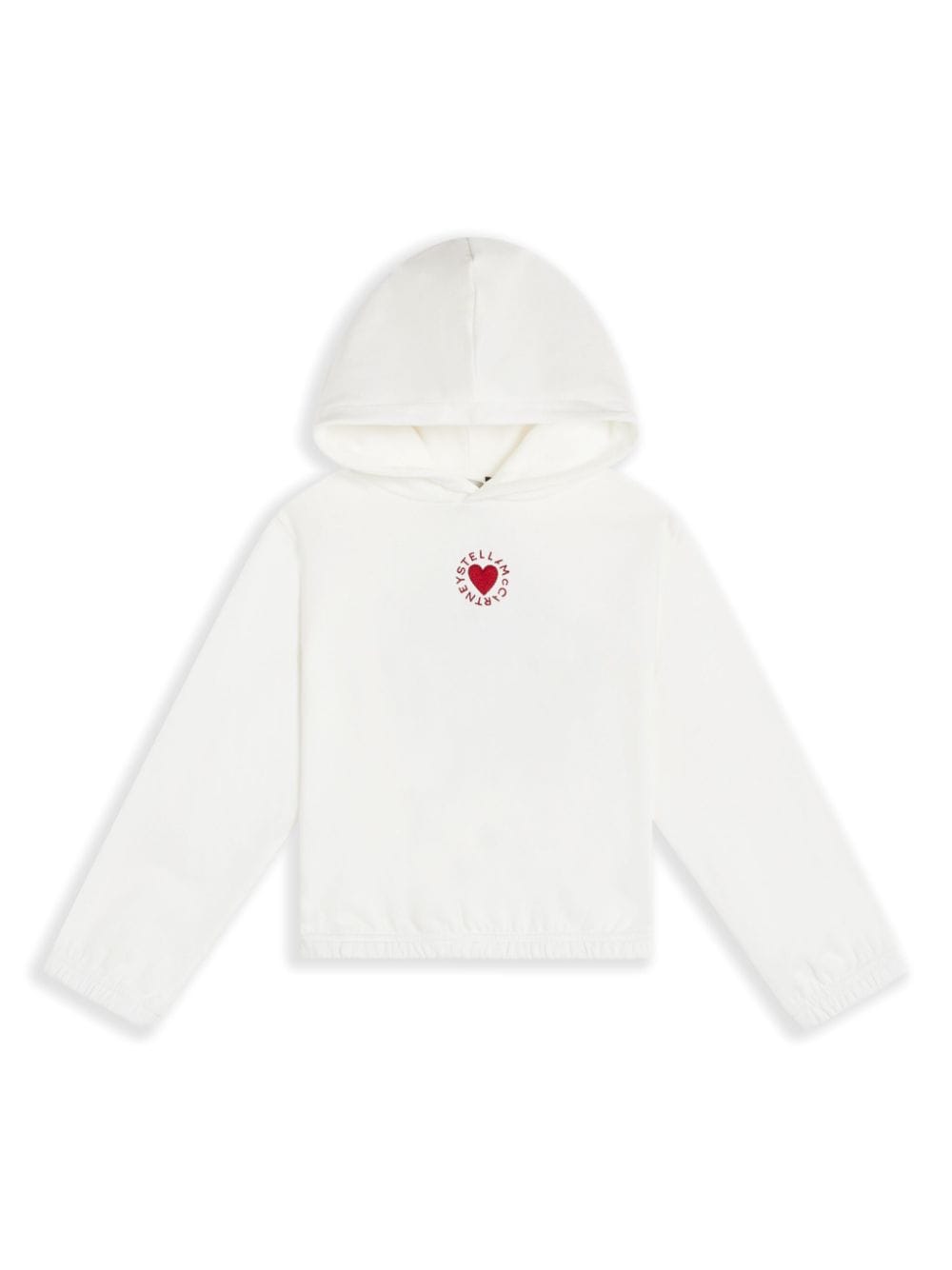 Stella McCartney Kids logo-embroidered organic cotton hoodie - White von Stella McCartney Kids