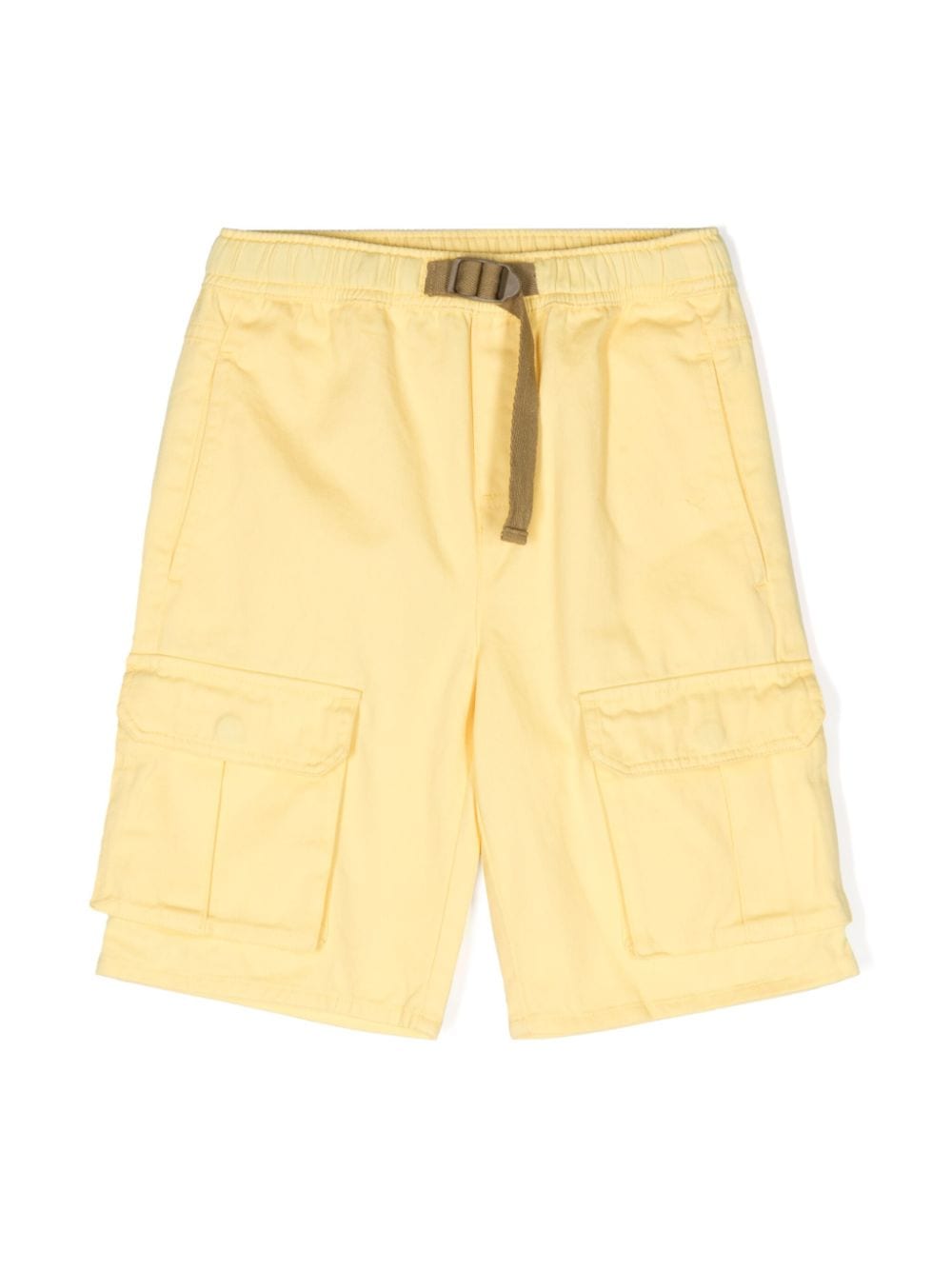 Stella McCartney Kids logo-patch belted cargo shorts - Yellow von Stella McCartney Kids