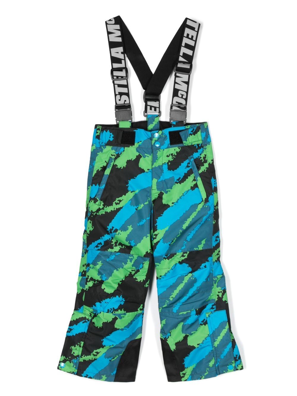 Stella McCartney Kids logo-print brace trousers - Blue von Stella McCartney Kids