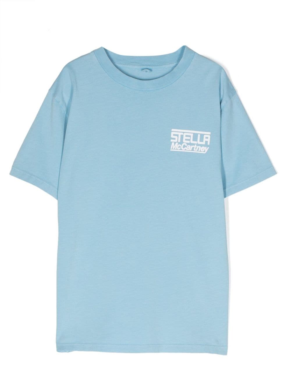 Stella McCartney Kids logo-print cotton T-shirt - Blue von Stella McCartney Kids