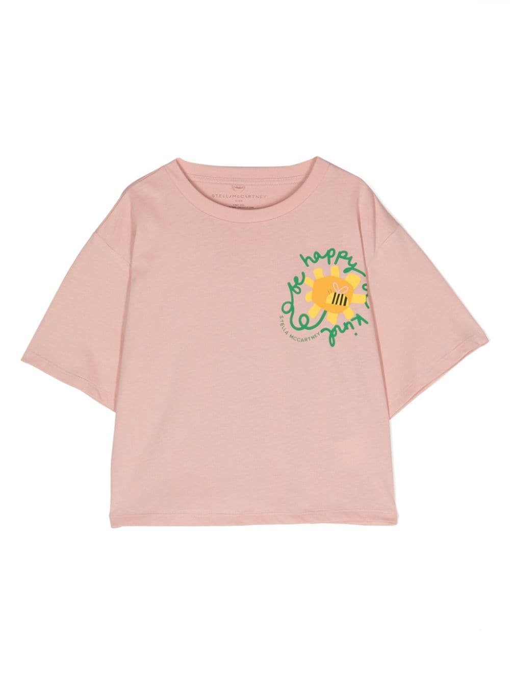 Stella McCartney Kids logo-print cotton T-shirt - Pink von Stella McCartney Kids