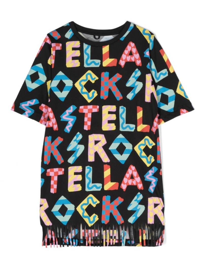 Stella McCartney Kids logo-print cotton T-shirt dress - Black von Stella McCartney Kids