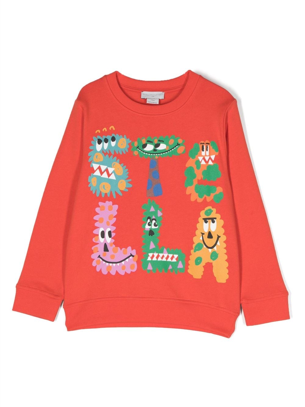 Stella McCartney Kids logo-print cotton sweatshirt - Red von Stella McCartney Kids