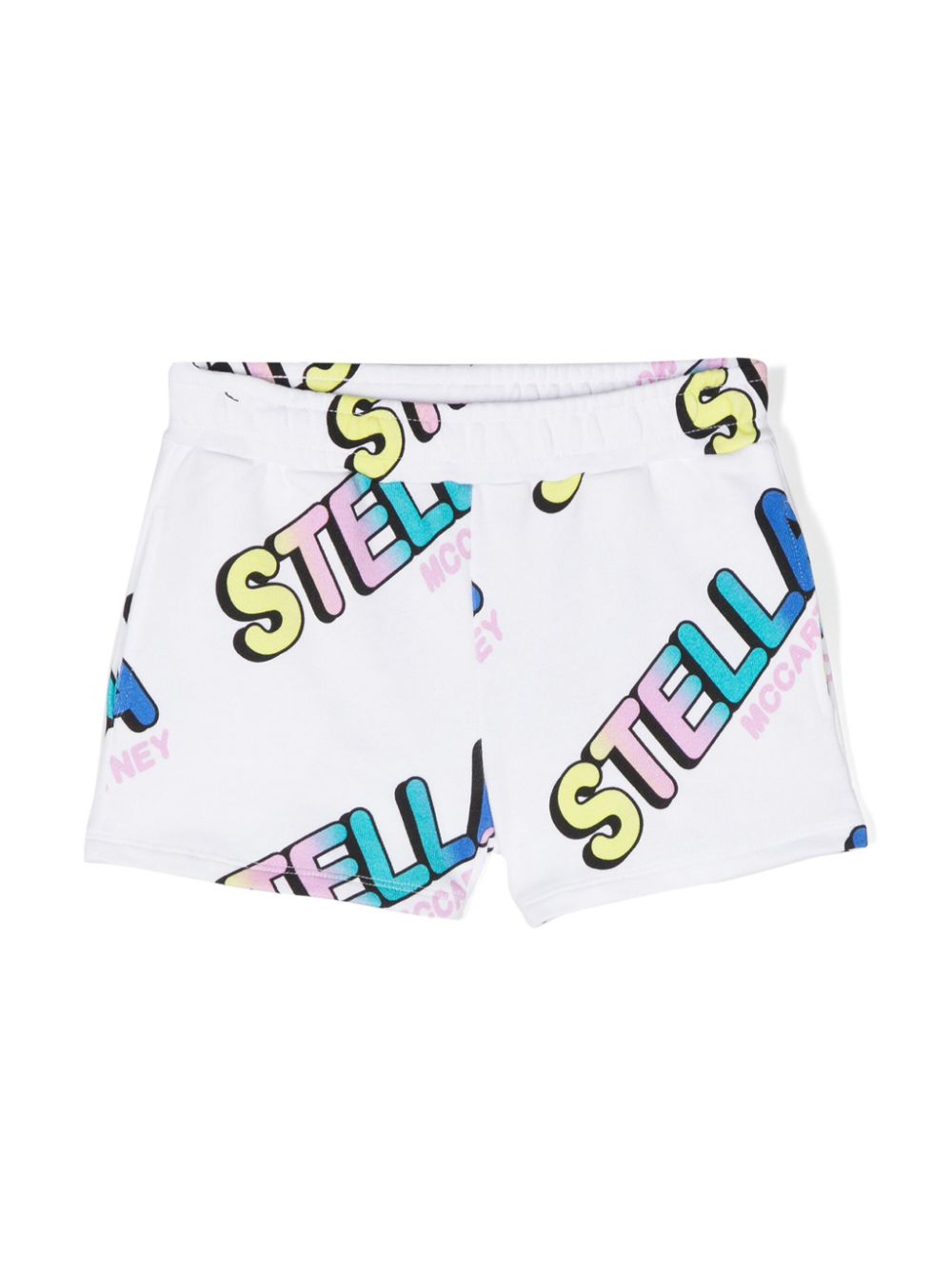 Stella McCartney Kids logo-print cotton track shorts - White von Stella McCartney Kids