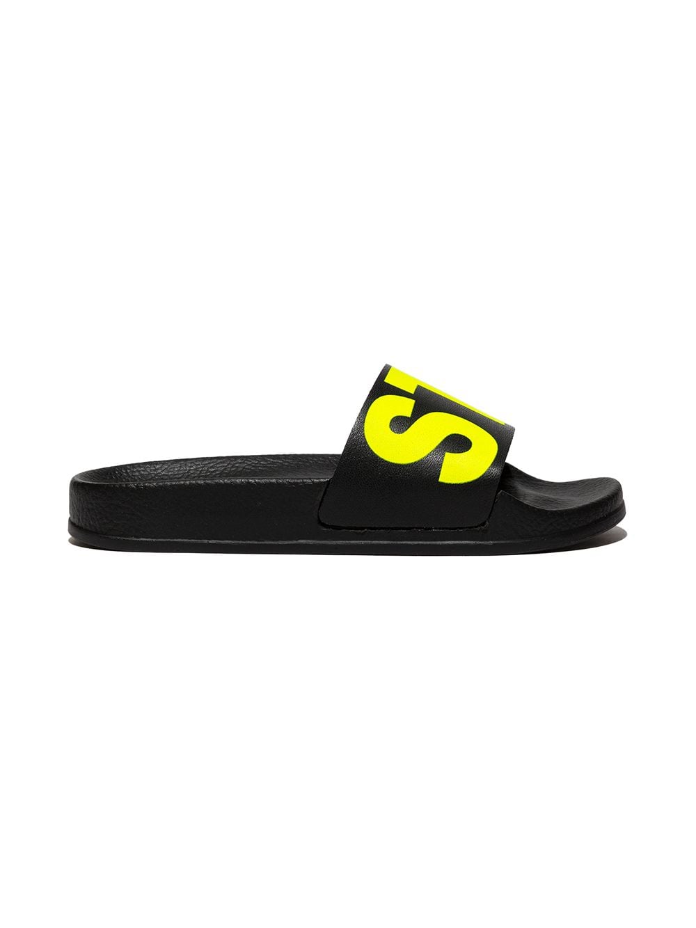 Stella McCartney Kids logo-print rubber slides - Black von Stella McCartney Kids