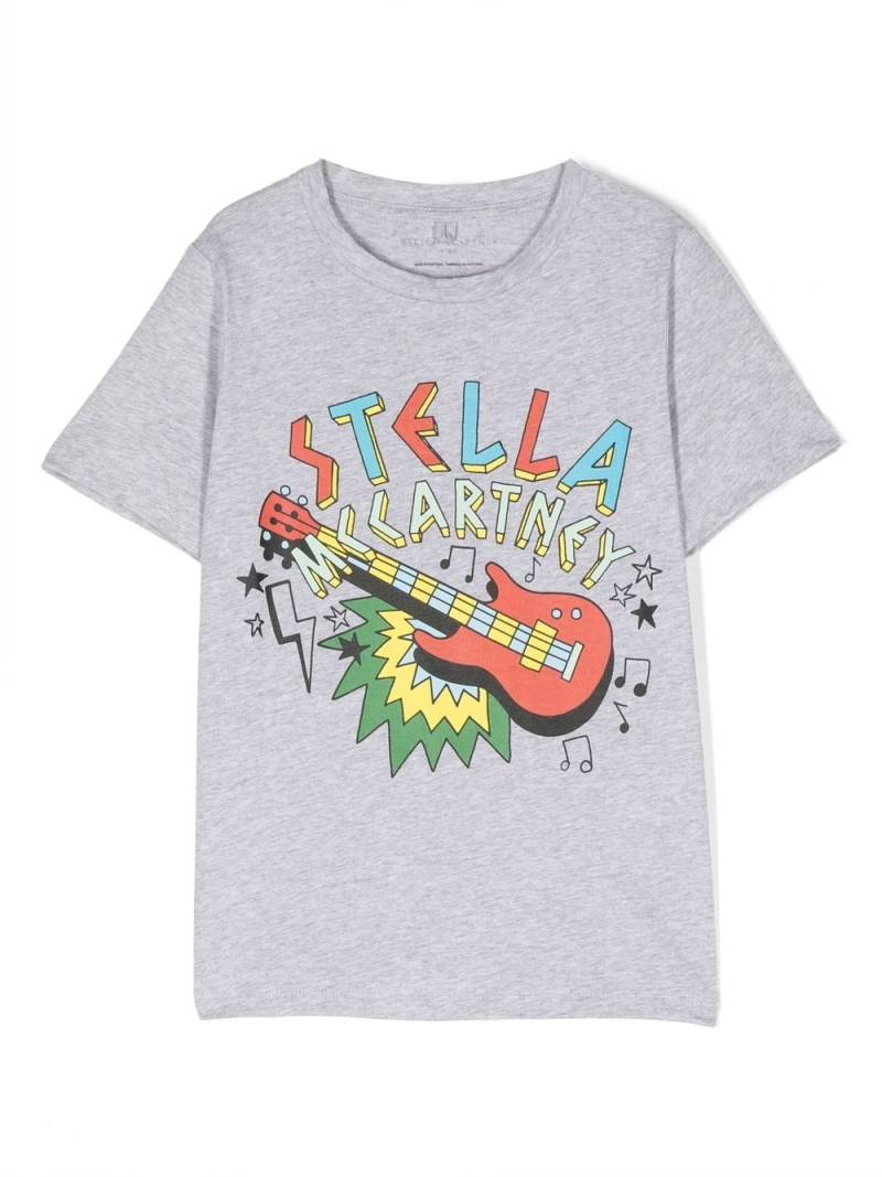 Stella McCartney Kids logo-print short-sleeve T-shirt - Grey von Stella McCartney Kids
