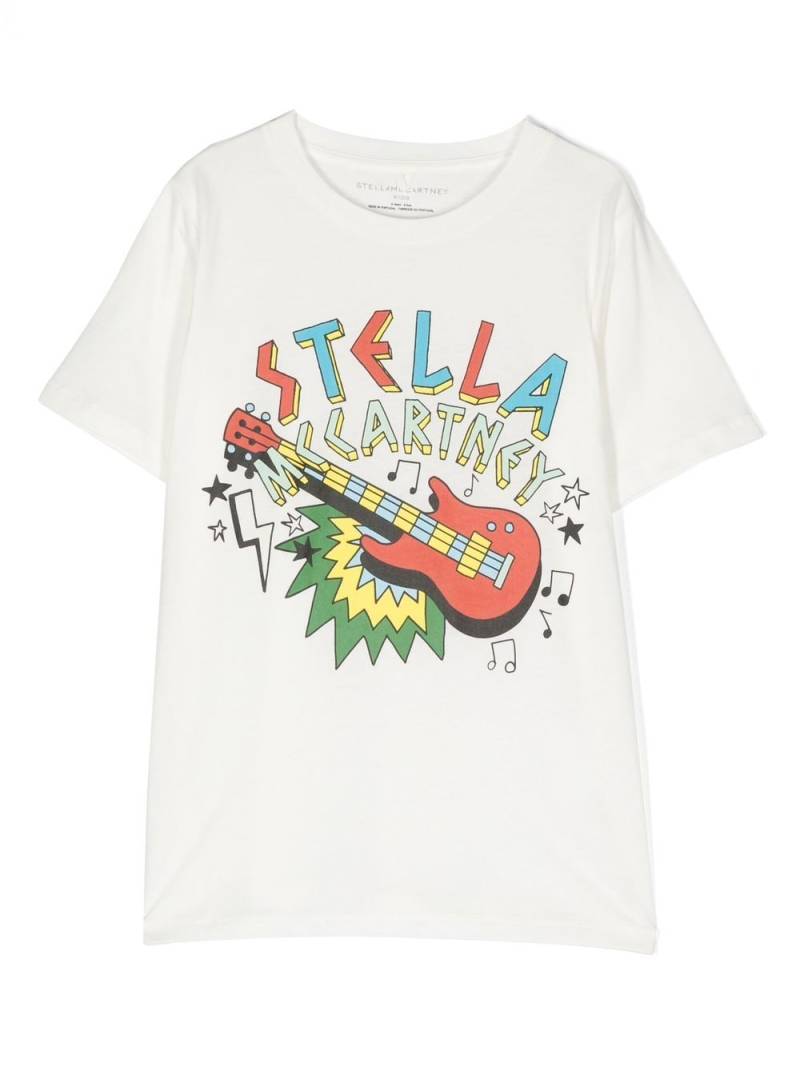 Stella McCartney Kids logo-print short-sleeve T-shirt - White von Stella McCartney Kids