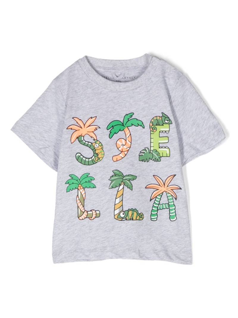 Stella McCartney Kids logo-print short-sleeved T-shirt - Grey von Stella McCartney Kids