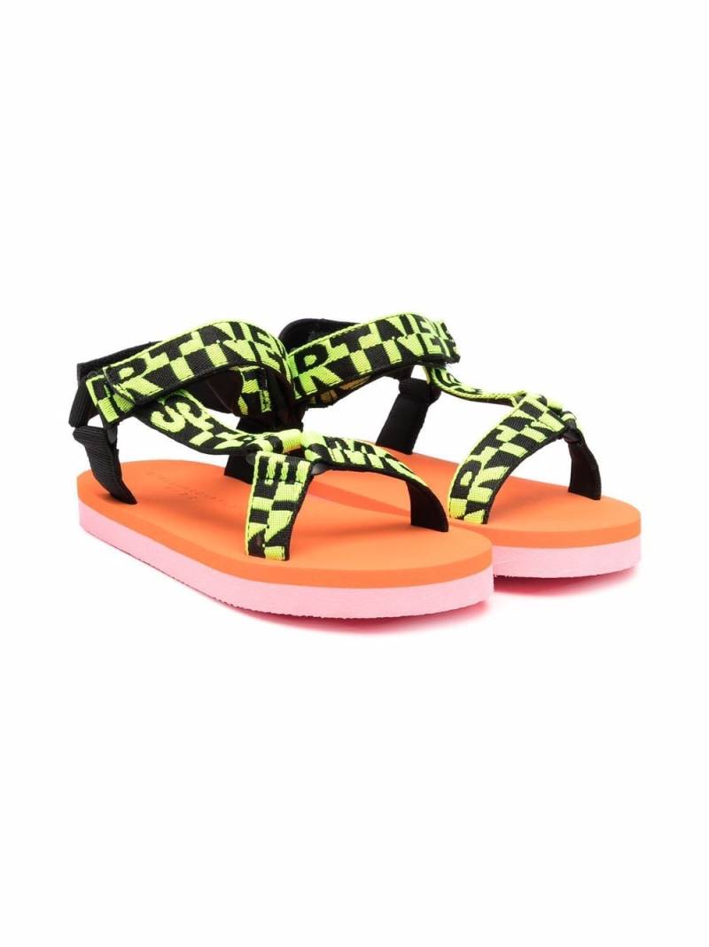 Stella McCartney Kids logo-print strap sandals - Green von Stella McCartney Kids