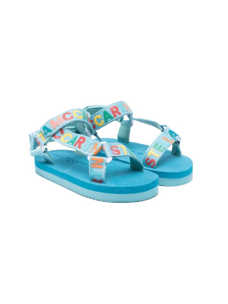 Stella McCartney Kids logo-strap sandals - Blue von Stella McCartney Kids