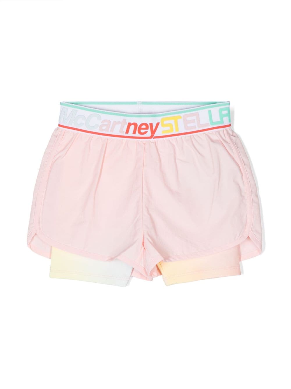 Stella McCartney Kids logo-waistband shorts - Pink von Stella McCartney Kids