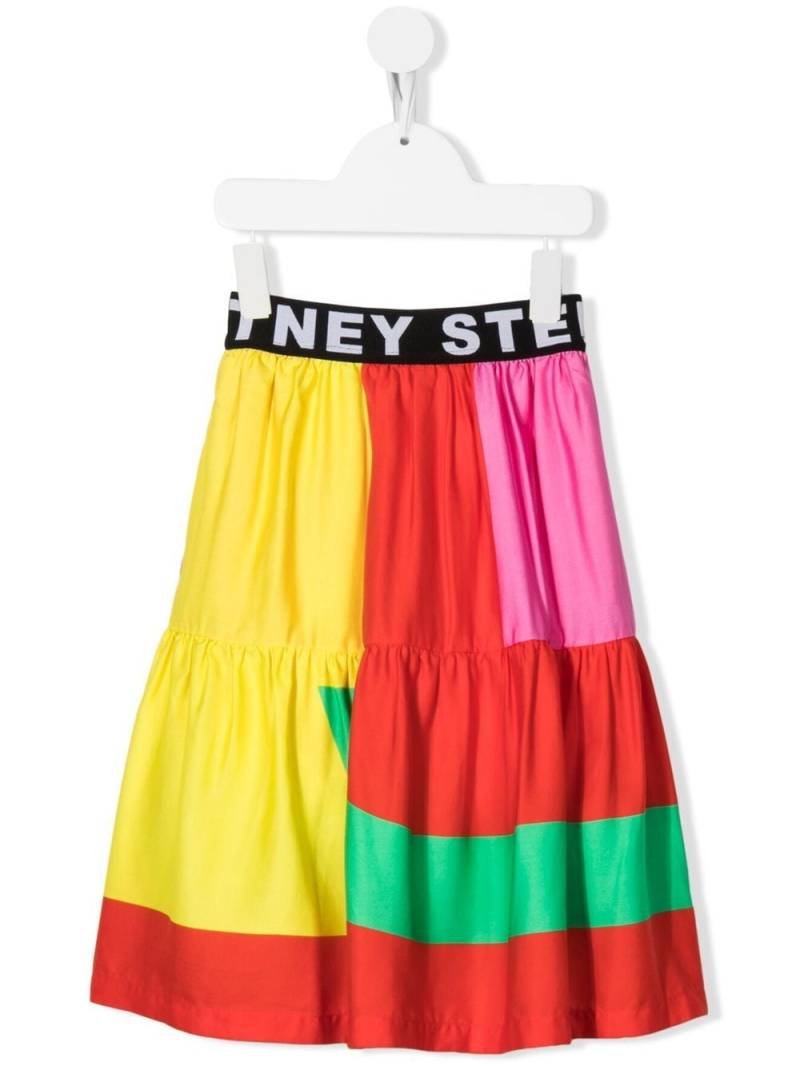 Stella McCartney Kids logo waistband skirt - Red von Stella McCartney Kids