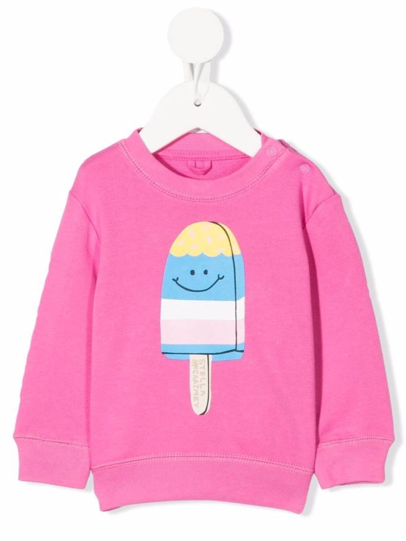 Stella McCartney Kids lollipop-print cotton sweatshirt - Pink von Stella McCartney Kids