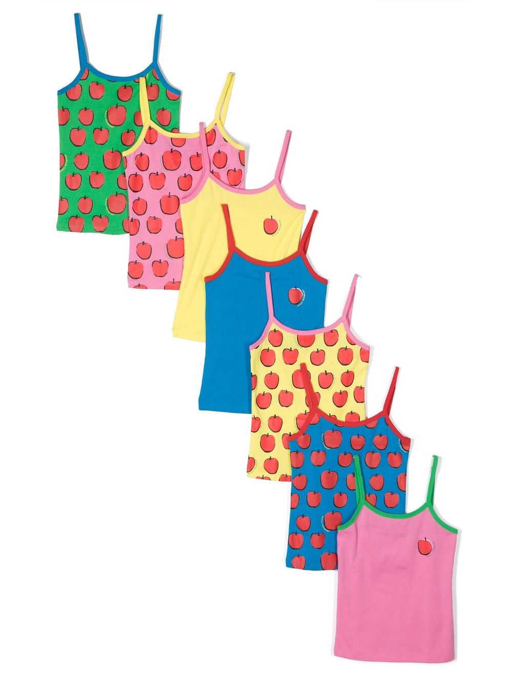 Stella McCartney Kids pack of 7 logo-print cotton vests - Pink von Stella McCartney Kids