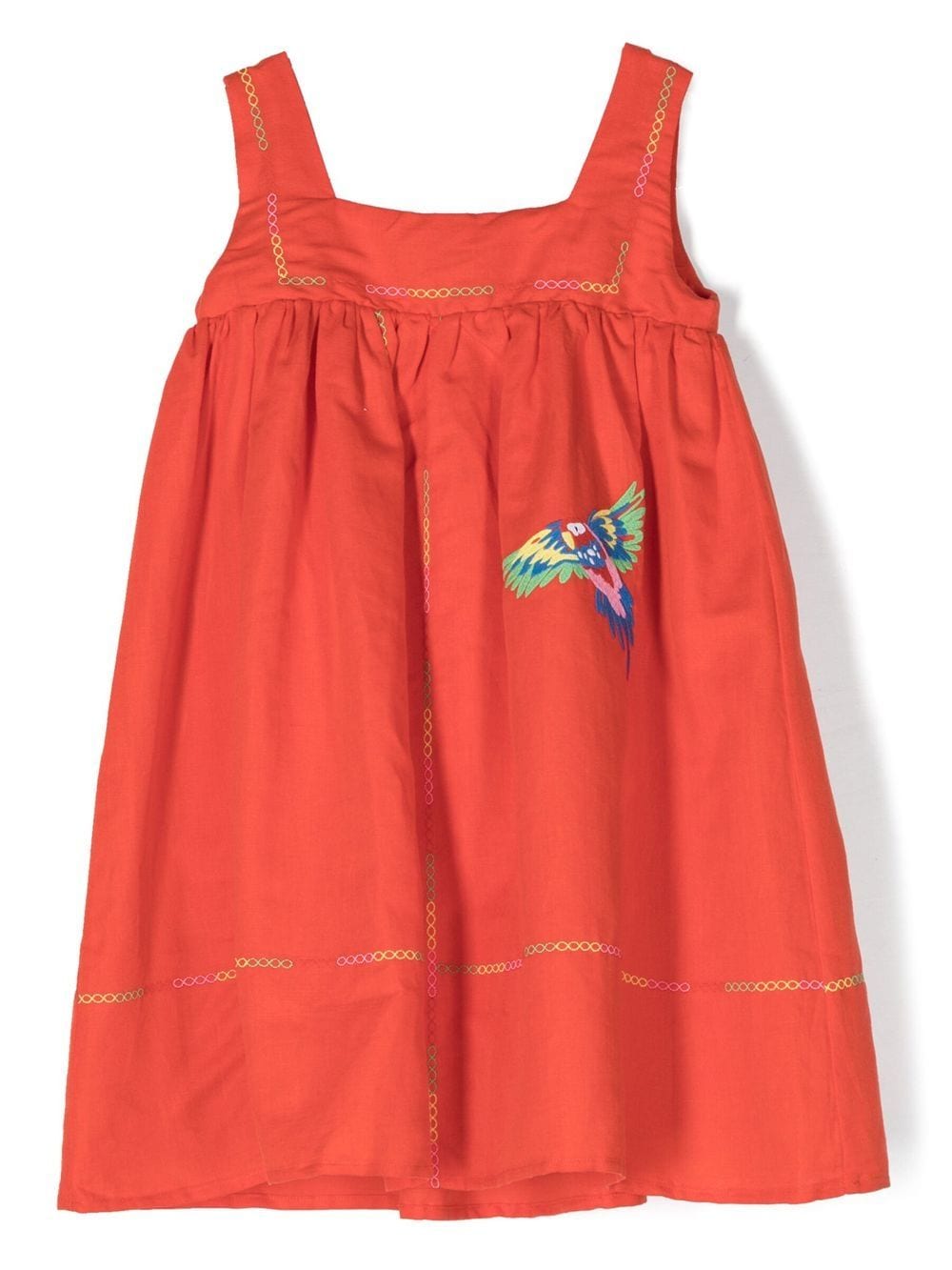 Stella McCartney Kids parrots motif-embroidered dress von Stella McCartney Kids