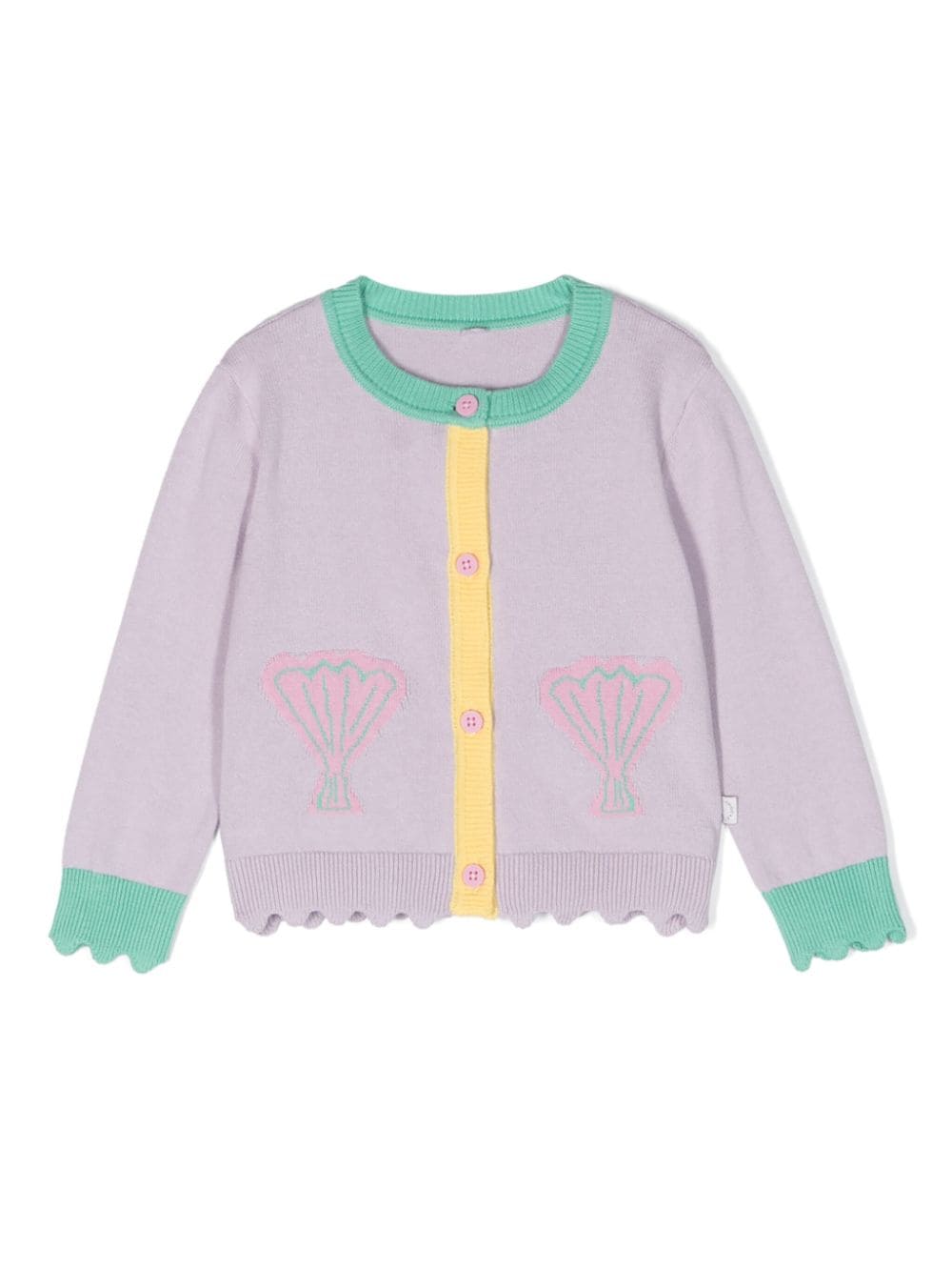 Stella McCartney Kids patterned intarsia-knitted cotton cardigan - Purple von Stella McCartney Kids