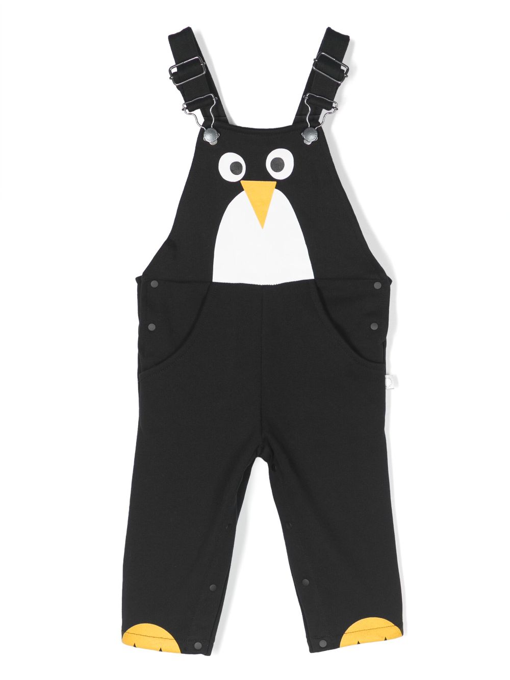 Stella McCartney Kids penquin-print organic cotton dungarees - Black von Stella McCartney Kids