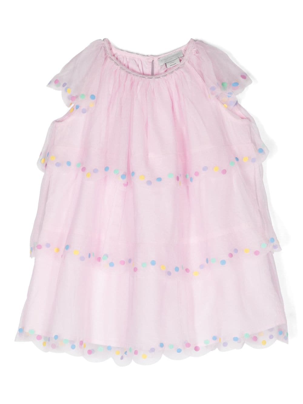 Stella McCartney Kids polka-dot tiered dress - Pink von Stella McCartney Kids