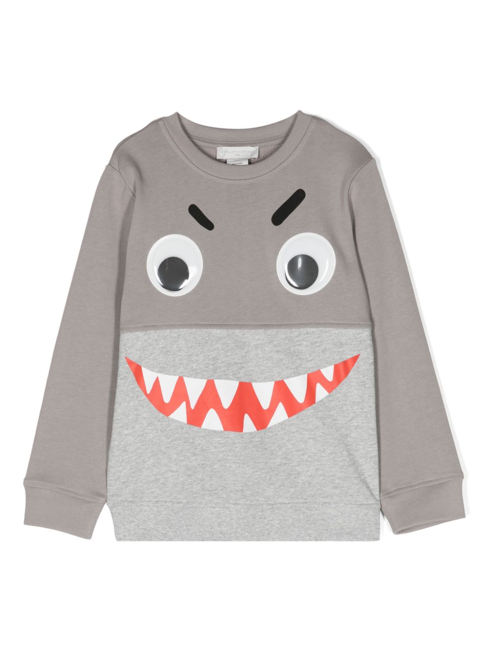 Stella McCartney Kids shark-print panelled sweatshirt - Grey von Stella McCartney Kids