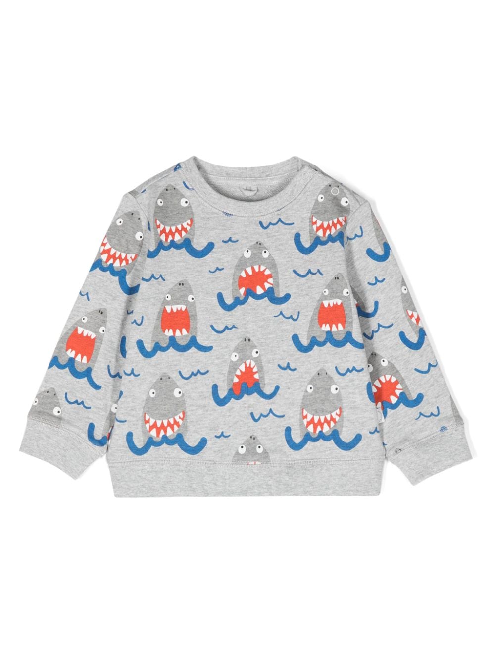 Stella McCartney Kids shark-print sweatshirt - Grey von Stella McCartney Kids