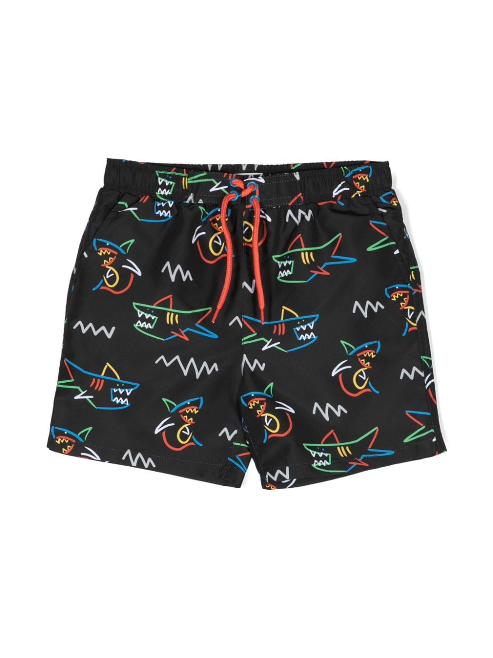 Stella McCartney Kids shark-print swim shorts - Black von Stella McCartney Kids