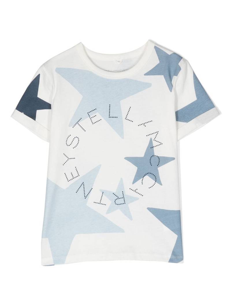 Stella McCartney Kids star-motif logo-print T-shirt - White von Stella McCartney Kids