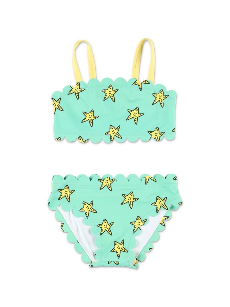 Stella McCartney Kids star-print bikini set - Green von Stella McCartney Kids