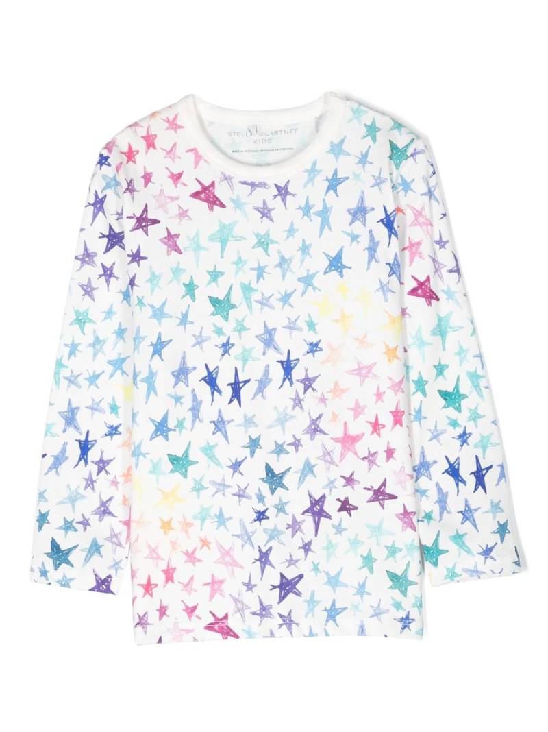 Stella McCartney Kids star-print cotton T-shirt - White von Stella McCartney Kids
