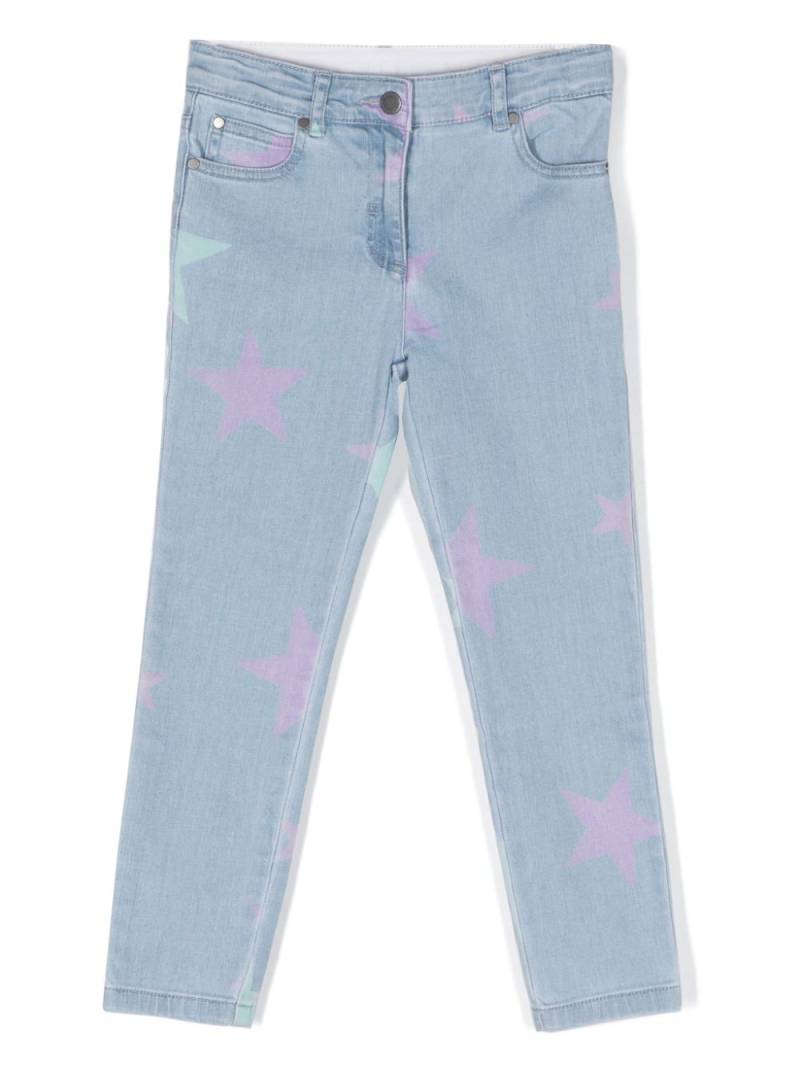 Stella McCartney Kids star-print cotton jeans - Blue von Stella McCartney Kids