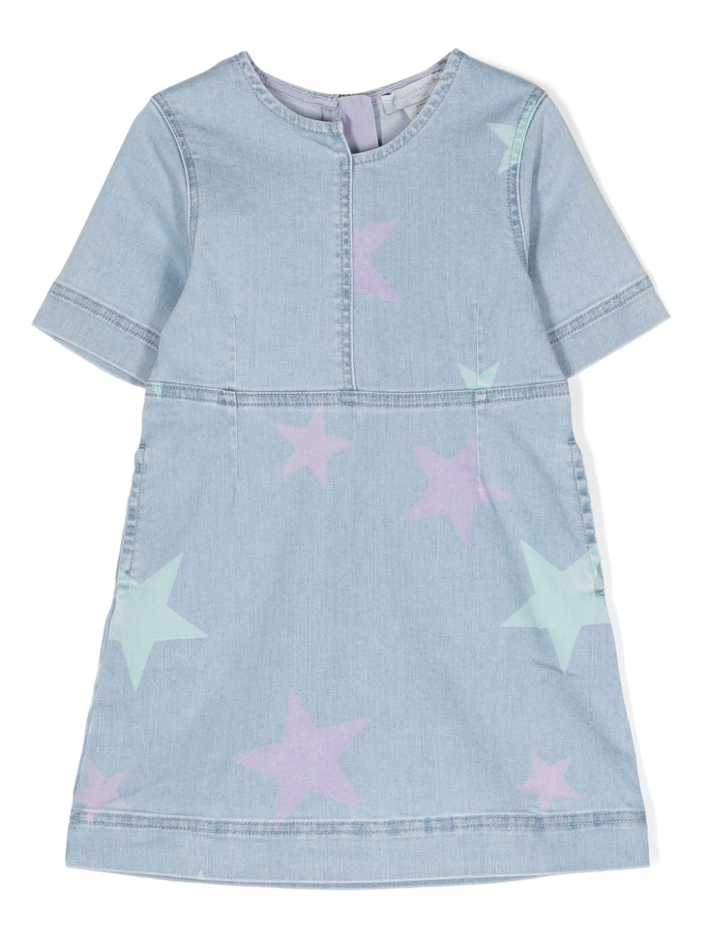 Stella McCartney Kids star-print denim dress - Blue von Stella McCartney Kids