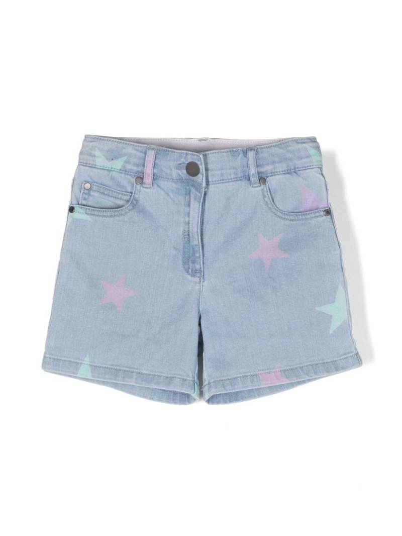 Stella McCartney Kids stars-print denim shorts - Blue von Stella McCartney Kids