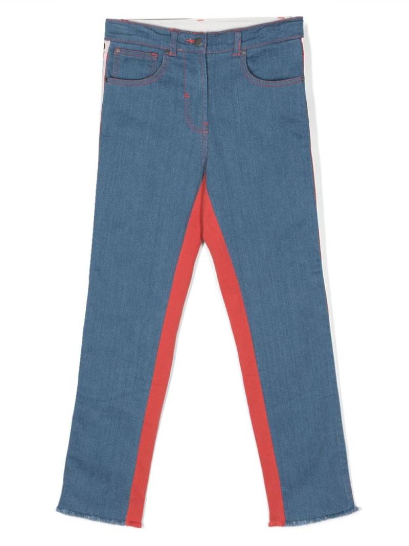 Stella McCartney Kids straight-leg colour-block jeans - Blue von Stella McCartney Kids