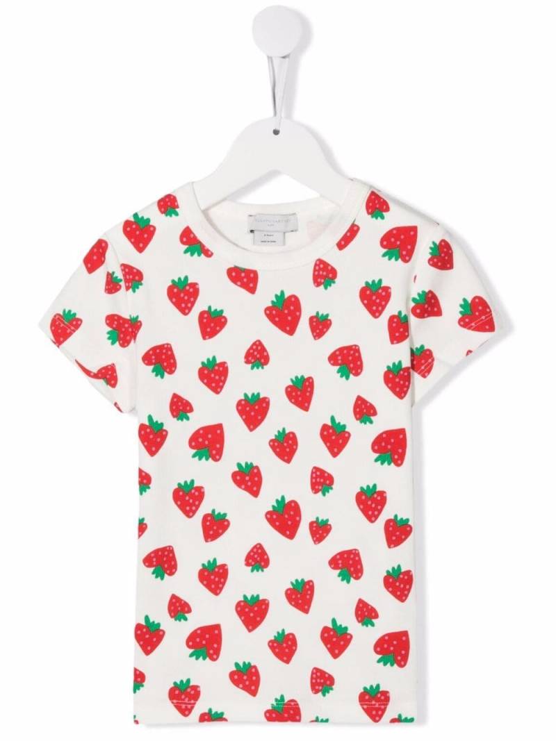 Stella McCartney Kids strawberry-print short-sleeved T-shirt - White von Stella McCartney Kids