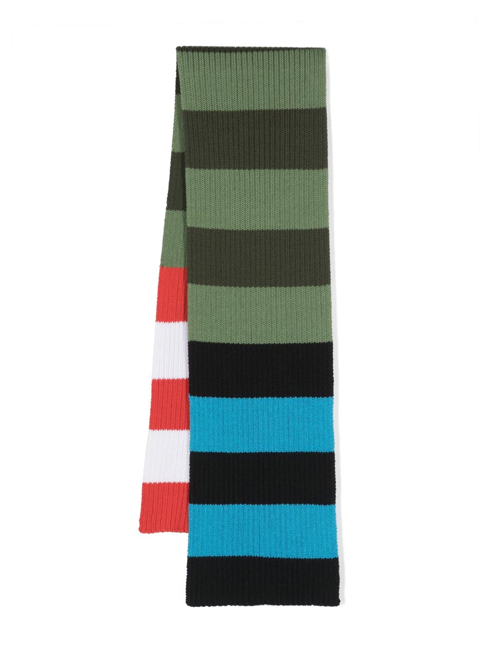 Stella McCartney Kids stripe-pattern knitted scarf - Blue von Stella McCartney Kids