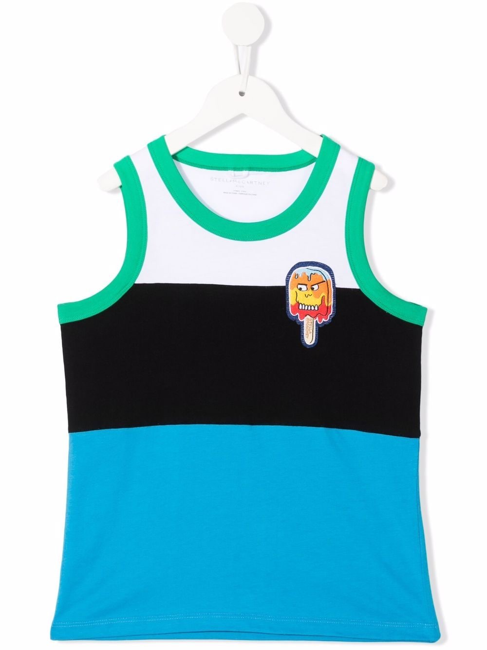 Stella McCartney Kids stripe-print cotton vest - Blue von Stella McCartney Kids