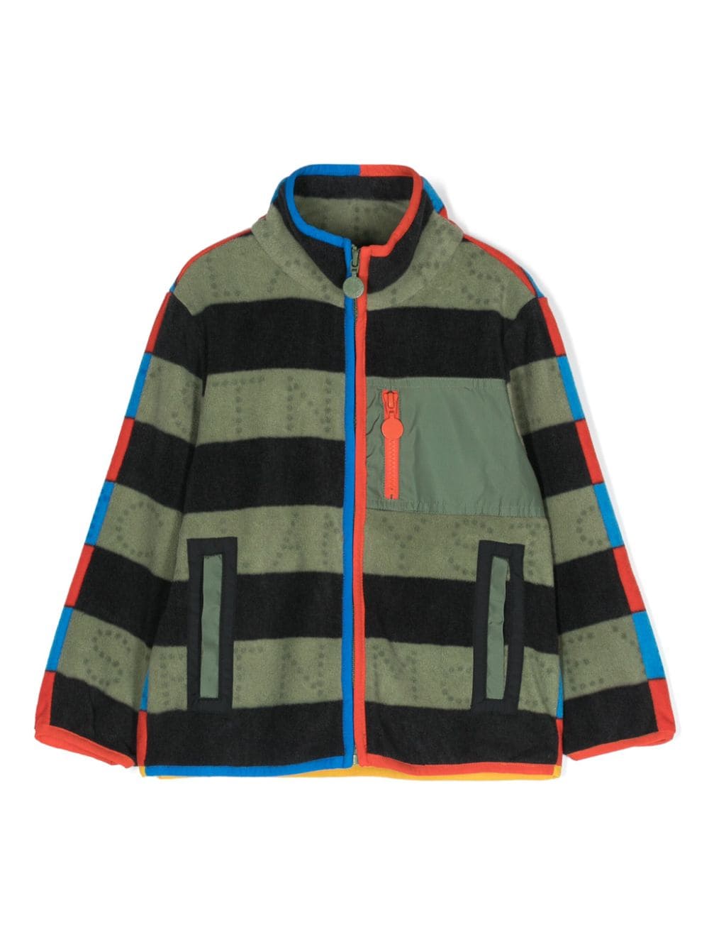 Stella McCartney Kids striped colour-block jacket - Green von Stella McCartney Kids