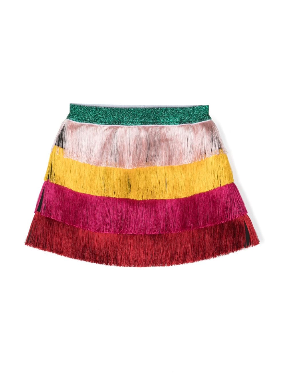 Stella McCartney Kids striped fringed miniskirt - Yellow von Stella McCartney Kids