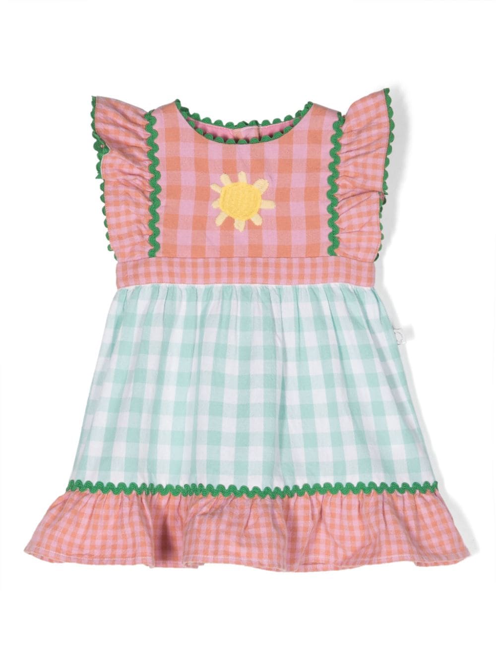 Stella McCartney Kids sun-embroidered gingham-check dress - Pink von Stella McCartney Kids