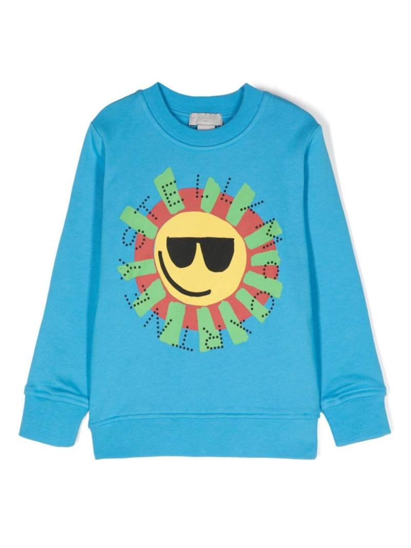 Stella McCartney Kids sun-print cotton sweatshirt - Blue von Stella McCartney Kids