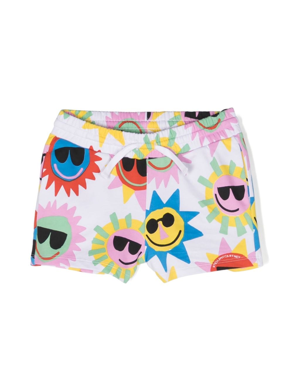 Stella McCartney Kids sun-print cotton track shorts - White von Stella McCartney Kids