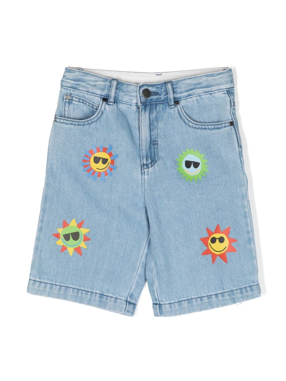 Stella McCartney Kids sun-print denim shorts - Blue von Stella McCartney Kids