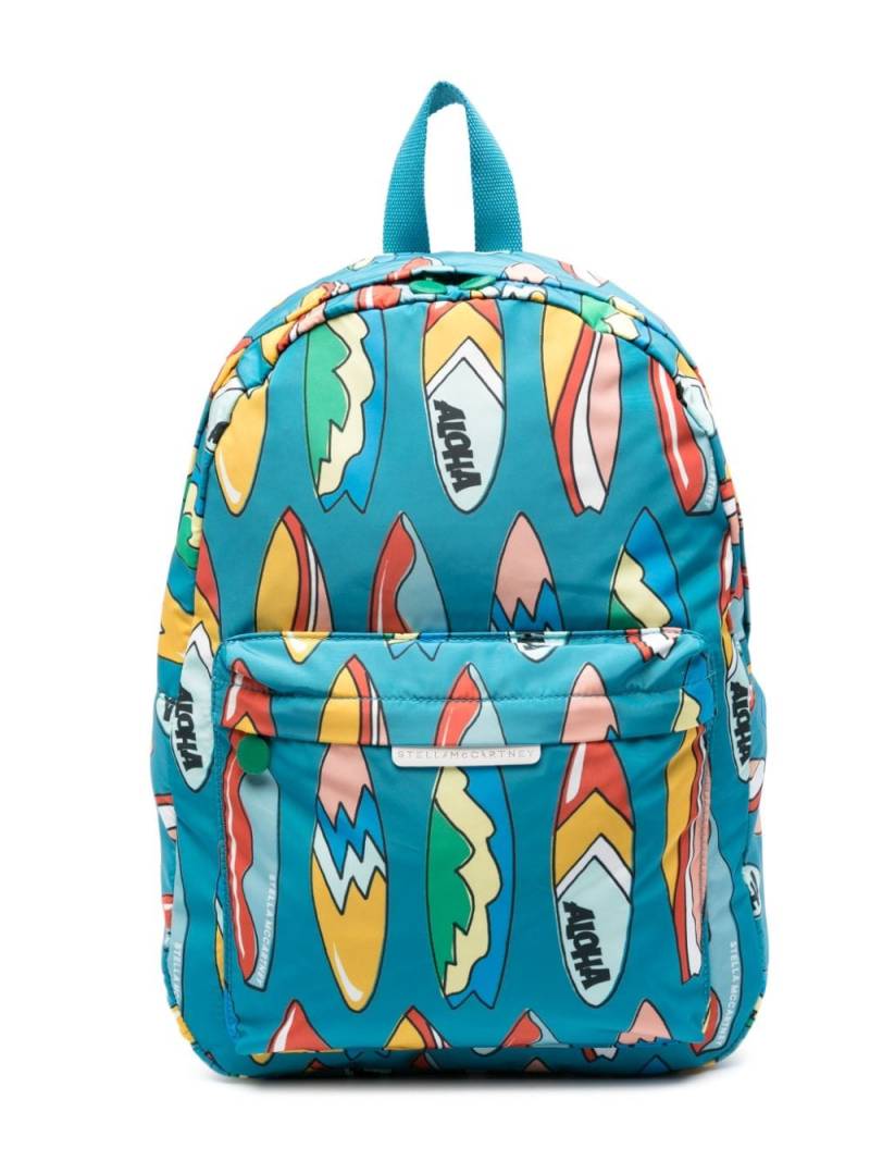 Stella McCartney Kids surfboard-print backpack - Blue von Stella McCartney Kids