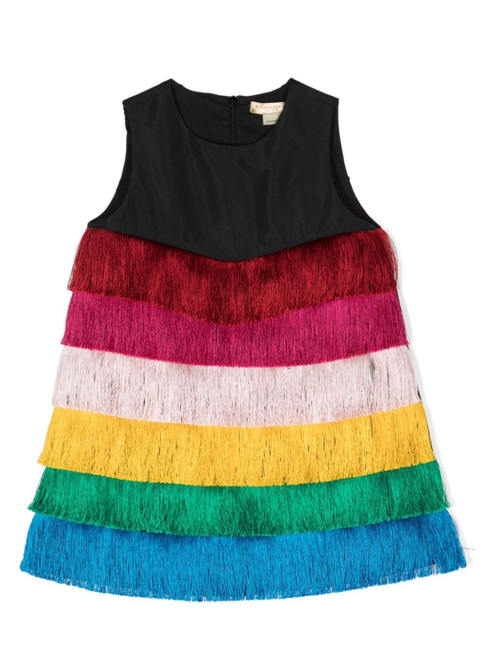 Stella McCartney Kids tiered fringed minidress - Black von Stella McCartney Kids