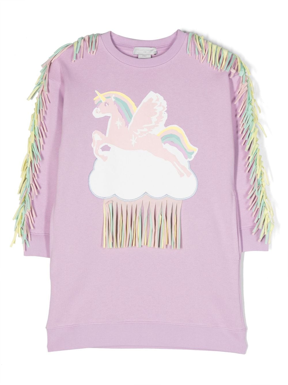 Stella McCartney Kids Unicorn Cloud-print sweatshirt dress - Purple von Stella McCartney Kids