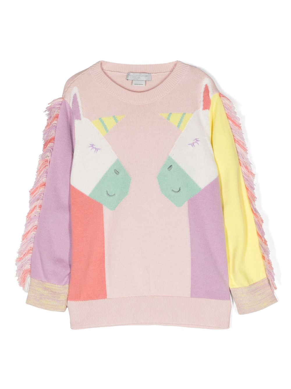 Stella McCartney Kids unicorn-print frayed-edge sweatshirt - Pink von Stella McCartney Kids
