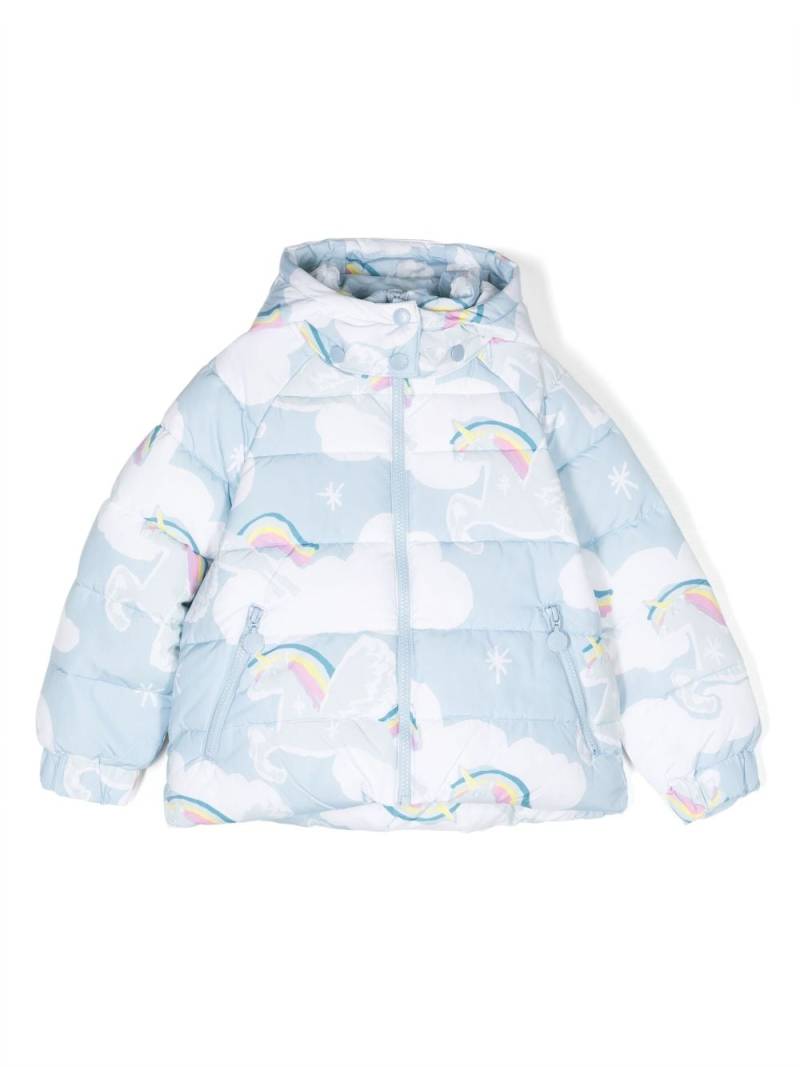 Stella McCartney Kids unicorn-print padded jacket - Blue von Stella McCartney Kids